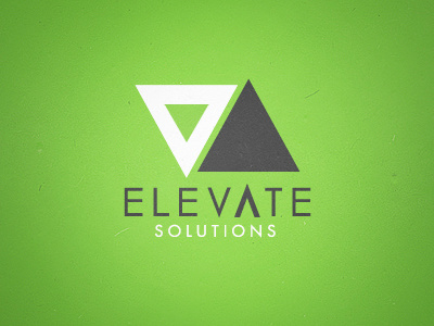 E L E V A T E green logo solutions texture triangle