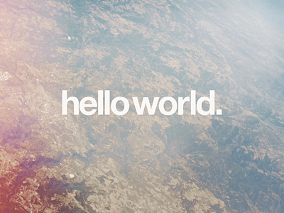 #002 hello poster print quote typography world