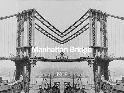 Manhattan Bridge 1909 bridge challenge construction historic manhattan new york playoff rebound vintage
