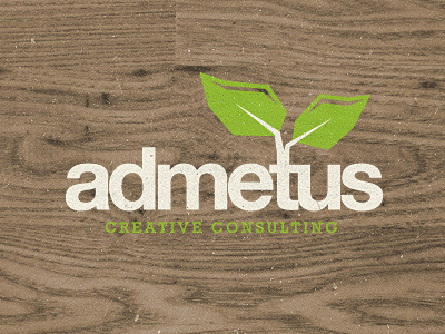 admetus final logo logo sapling seed texture wood