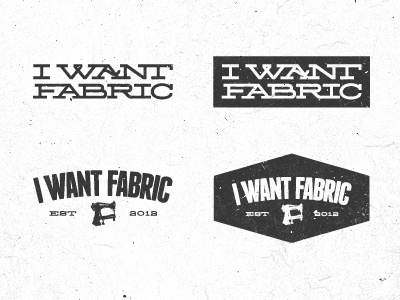 I Want Fabric Logo box container logo texture vintage