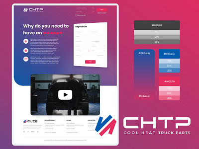 Cool Heat Truck Parts cool design heat page photoshop ui web design