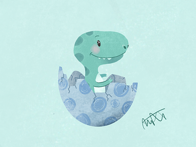 My little dinosaur illustration