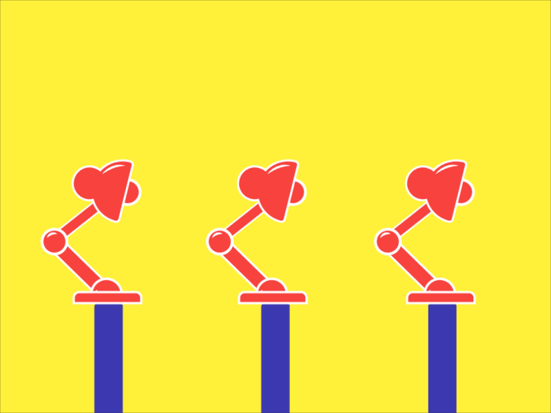 Day 1315 Jump Lamps by Shena Bian on Dribbble