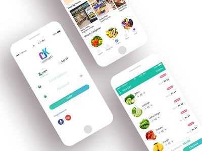 App Ui for Booking Groceries