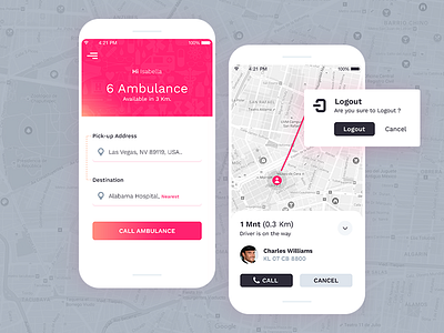 Call Ambulance app app design design graphicdesign layout layoutdesign mobileapp mockup photoshop ui uidesign ux