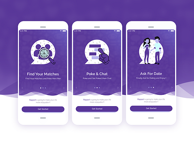 Onboarding for a dating app app app design design illustration layout layoutdesign mobileapp mockup photoshop ui uidesign ux