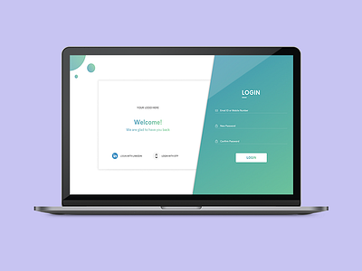 Login Card - Web cards landing page landing page concept login minimal mobile presentation split website design ui design web ui ux webdesign