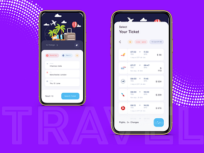 Flight Ticket Booking Concept