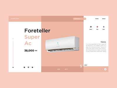 Foreteller - Air conditioner ac categories clean colour cool design graphics icons illustration landing page neat new product product design social ui uidesign ux webdesign website