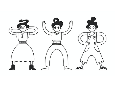 Coloring power poses empowering girl illustration ipadpro power pose wellness woman