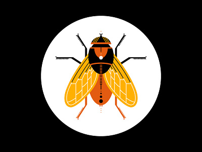 The fly bugs decorative illustration nature vector