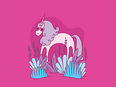 Unicorns' secret lives animals characters illustration
