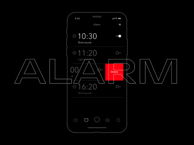 Alarm screen UI