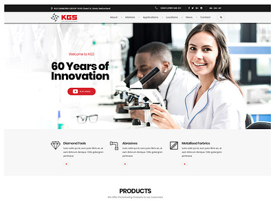 KGS | Swiss Client Design - Home Page banner branding design engineering innovative minimal research webdesign wowdesign