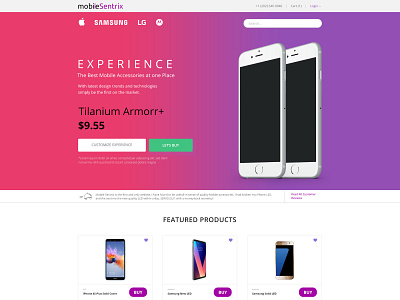 Mobile Accessories | E-Commerce Landing Page branding buy and sell design e commerce e commerce website mobile accessories ui user experience