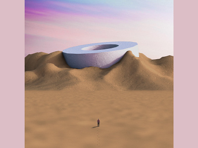 Desert Sunset 3d adobe photoshop c4d cgart cinema 4d cinema4d design futurism graphic design landscape photoshop render rendering sci fi scifi surreal surrealism