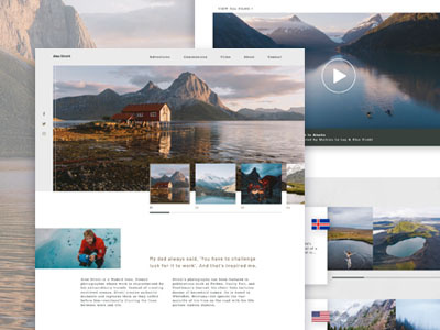 Alex Strohl // Homepage Design alex strohl concept debut design graphic design homepage layout minimal photogaphy travel web web design