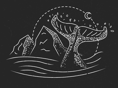 Whale & Mountains // Illustration