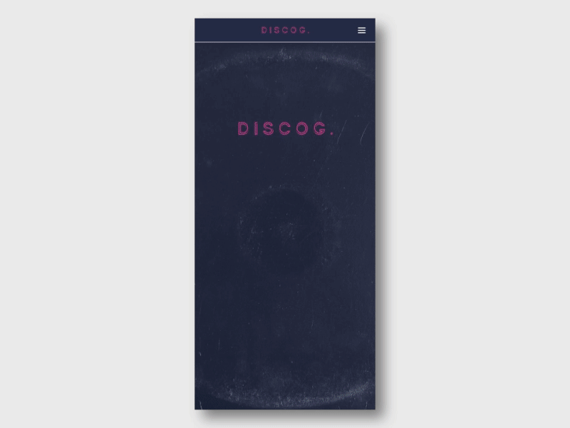 Discography App Concept // AdobeXD