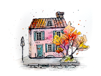 Watercolors, Home home illustration watercolor