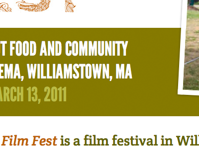 Farm Film Fest film green local one page typekit web