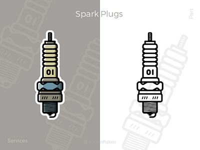 Spark Plugs vector illustrator ai icon icons
