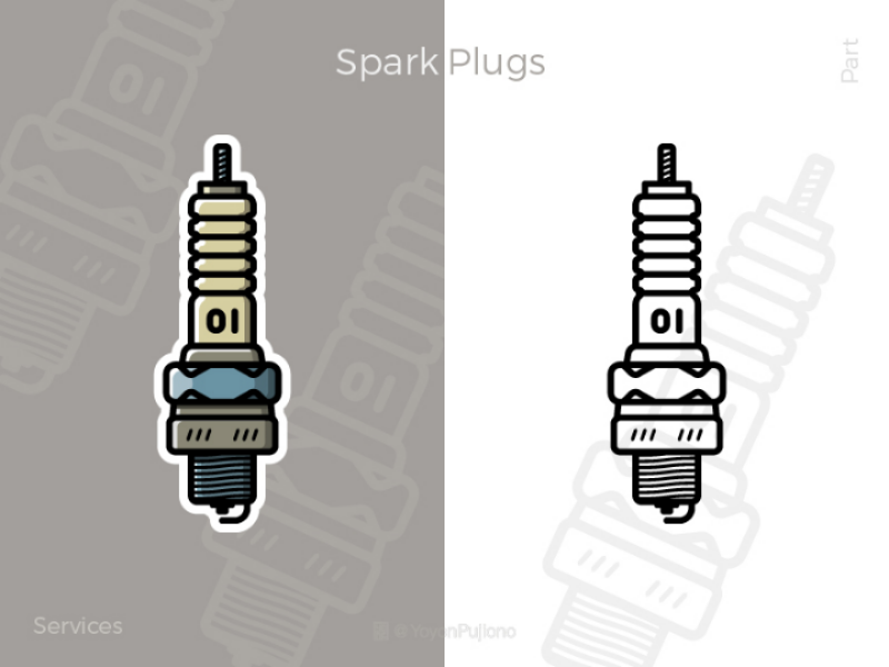 Spark Plugs vector illustrator ai icon icons