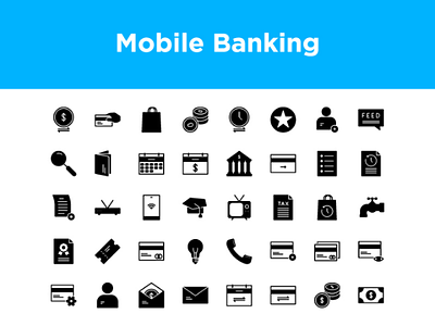 Mobile Banking Icon set icon icon design icons