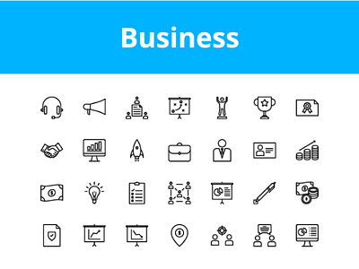 Business Icons design icon icon set icons vector