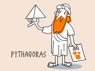 Pythagoras affinity designer illustration pythagoras vector