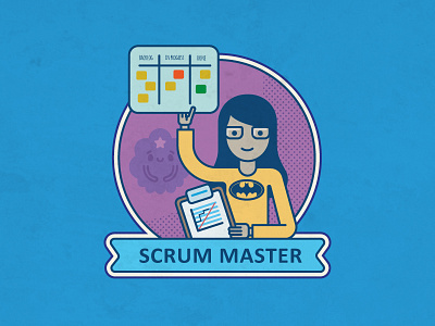 Scrum Master agile icon. vector scrum