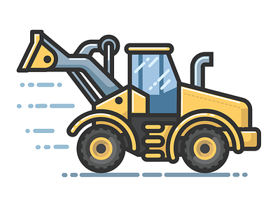 Excavator excavator illustration tractor vector