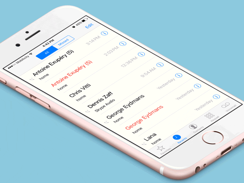People / call map concept iphone ux