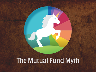 The Mutual fund myth / icon charts diagram financing icon illustration. love mutual fund unicorn vector