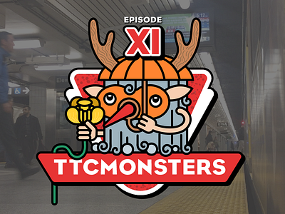 Logo for instagram show ttcmonsters character logo monsters toronto ttc vector