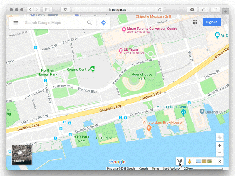 Drawing functionality for browser / plugin for google maps concept experiment google prototype