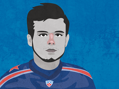 Igor Sheztyorkin SKA hockey. vector portrait