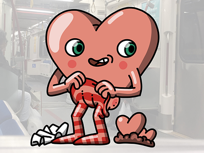 Heartattack sticker heart ipad olegtiart procreate