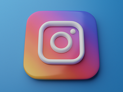 Instagram | Big Sur App Icon 3d 3d art app icon big sur blender graphic instagram logo neumorphism skeumorphism