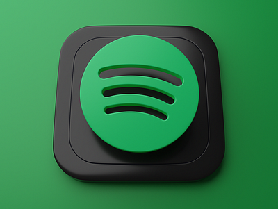 Spotify | Big Sur App Icon 3d 3d art appicon bigsur blender branding graphic skeumorphism spotify ui