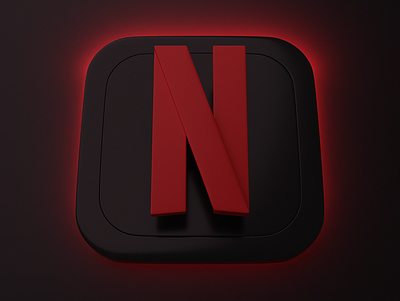 Netflix | Big Sur App Icon 3d app icon big sur blender branding graphic logo ui
