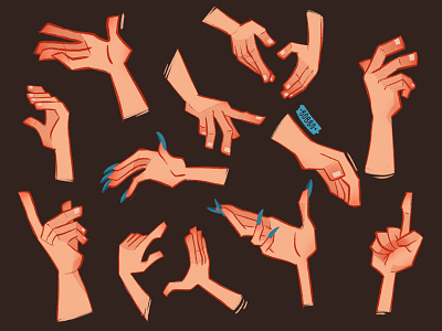 Hands study anatomy character design conceptart digital art digital drawing digital illustration gesturedrawing handillustration hands illustration illustration design painting procreate procreate art