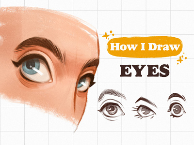 Drawing eyes tutorial - in my YouTube channel character character design digital art digital drawing digital illustration drawing drawing tutorial girl illustration procreate youtube video