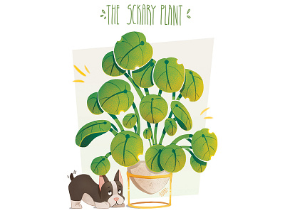 Dog & Plant