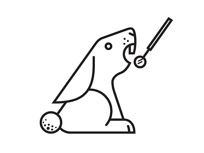 Rabbit icon illustration line rabbit