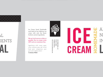 Ice Cream Social pint packaging ice cream packaging