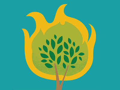Burning Bush burning bush illustration moses old testament