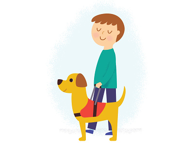 Helper blind childrens book disability dog helper illustration seeing eye service animal special needs vision