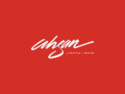 Ahsan branding brush hand lettered lettering logo typography